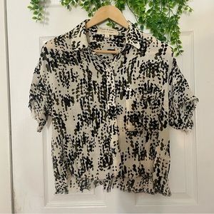 Boxy Fit Button Down Shirt